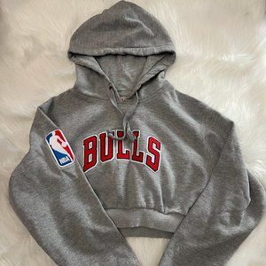 NBA Bulls crop top hoodie